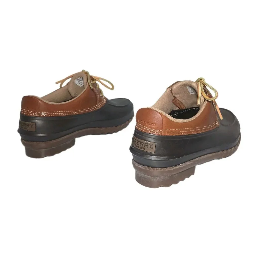 Sperry Top-Sider Duck Boots Mens 12M Brown Leather Low Cut Outdoors Workwear